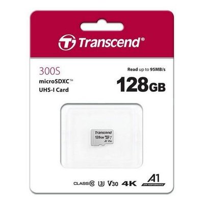 128GB MicroSD (Class 10) UHS-I (U3) , Transcend "TS128GUSD300S" (R/W:95/45MB/s) 87388 фото