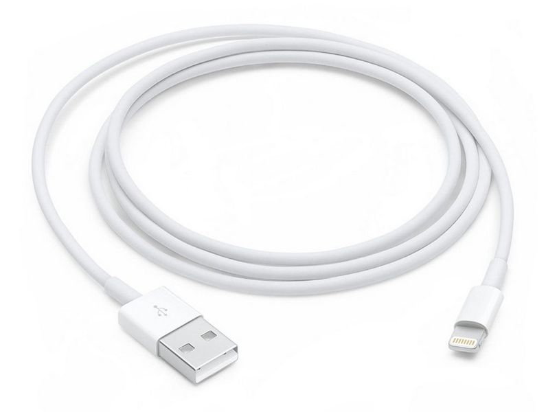 Original iPhone Lightning USB Cable MD818 ZM/A, White 127109 фото