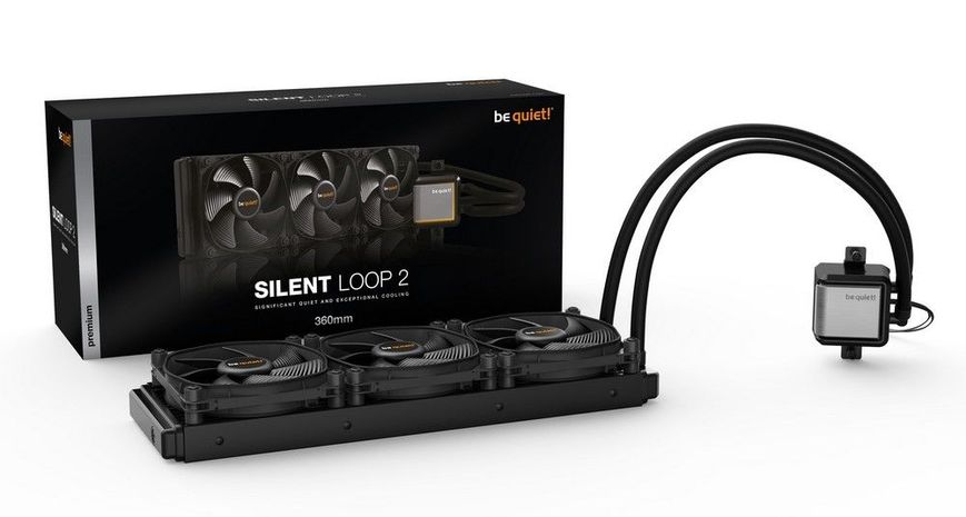 AIO Liquid Cooling be quiet! "Silent Loop 2 360mm" (17,7-39.8dB, 3x120mm, PWM, 2200RPM, RGB, 1330g.) 131623 фото