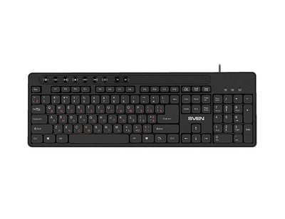 Keyboard SVEN KB-C3060, Multimedia, Splash proof, Black, USB 135072 фото