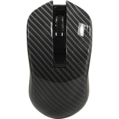 Wireless Mouse Qumo Kevlar, Optical, 800-1600 dpi, 4 buttons, Ambidextrous, 1xAA, Black 125785 фото