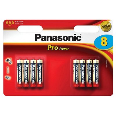 Panasonic "PRO Power" AAA Blister *8, Alkaline, LR03XEG/8BW 201318 фото