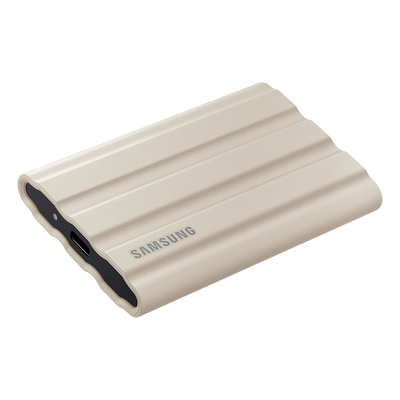 2.0TB Samsung Portable SSD T7 Shield Beige, USB-C 3.1 (88x59x13mm, 98g,R/W:1050/1000MB/s, IP65) 212350 фото