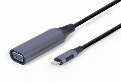 Adapter Type-C to VGA socket 0.15m Cablexpert, up to 1920 x 1080 pixels at 60 Hz, A-USB3C-VGA-01 145965 фото