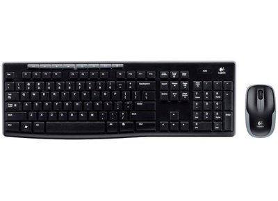 Wireless Keyboard & Mouse Logitech MK270, Multimedia, Spill-resistant, 2xAAA/1xAA, US Layout, Black 149248 фото