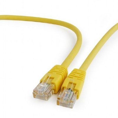 3m, Patch Cord Yellow, PP12-3M/Y, Cat.5E, Cablexpert, molded strain relief 50u" plugs 25383 фото