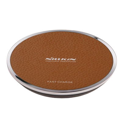 Wireless Charger Nilkin, Magic Disk III, 10W, Fast Charging, Brown 210178 фото