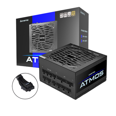 Power Supply ATX 850W Chieftec ATMOS CPX-850FC, 80+ Gold, 120mm, ATX 3.0, FB LLC, DC/DC, Smart Fan 211735 фото