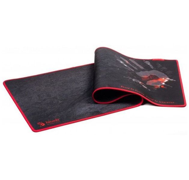 Gaming Mouse Pad Bloody B-088S, 800 x 300 x 2mm, Cloth/Rubber, Anti-fray stitching, Black/Red 116126 фото