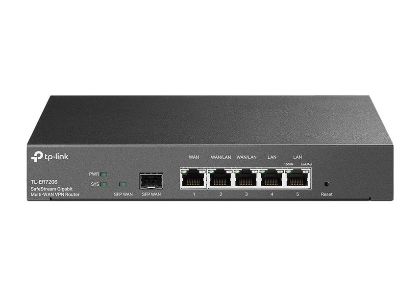 Gigabit Omada VPN Router TP-LINK "TL-ER7206 ", 2xGbit WAN/LAN, 2xGbit LAN, 1x Gbit WAN, 1xGbit SFP 128433 фото