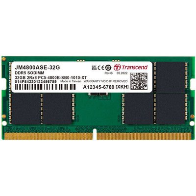 32GB DDR5-4800MHz SODIMM Transcend JetRam, PC5-38400U, 2Rx8, CL40, 1.1V 201429 фото