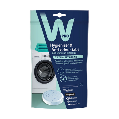 Washing machine hygienizer & anti-odour tabs Wpro 3 tabs x 40 g 212387 фото