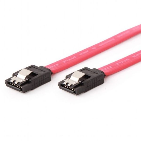 Cable Serial ATA III 1m data cable, metal clips, Cablexpert CC-SATAM-DATA-XL 92414 фото