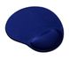 Mouse Pad Gembird MP-GEL-B, 240 × 220 × 4mm, Cloth, Gel wrist support, Blue 94079 фото 1