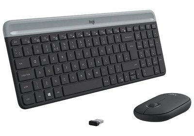Wireless Keyboard & Mouse Logitech MK470, Ultra-thin, Compact, Quiet typing, US Layout, Graphite 147776 фото