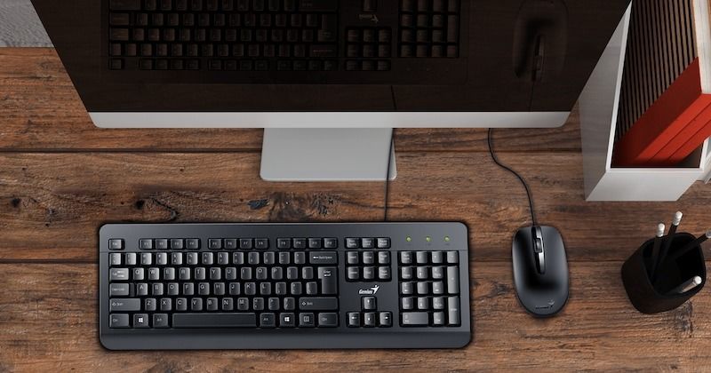 Keyboard & Mouse Genius KM-160, Spill resistant, Laser Engraving, Black, USB 125839 фото