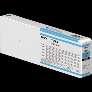 Ink Cartridge Epson T55K500 UltraChrome HDX/HD 700ml, Light Cyan / C13T804500 209565 фото
