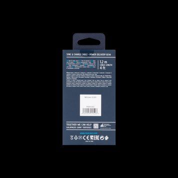 Type-C to Type-C Cable Rivacase PS6105 BL12, nylon braided, 1.2M, Blue 209129 Imagini