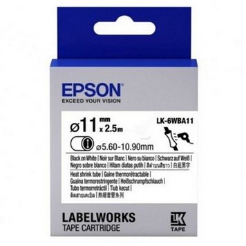 Tape Heat Shrink Tube EPSON LK6WBA11 HST Blk/Wht d11/2,5, C53S656902 112424 фото