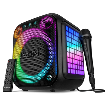 Speaker SVEN PS-880, black (110W, TWS, Bluetooth, FM, USB, microSD, LED-display, 4500mA*h) 249475 Imagini