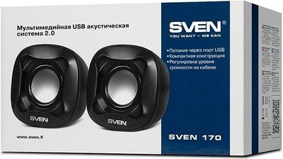 Speakers SVEN "170" Black, 5w, USB power 74414 фото