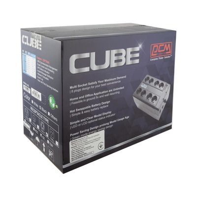 UPS PowerCom CUB-1000E 1000VA/550W LCD, AVR, USB-B, RJ45/RJ11, 8*Schuko 132327 фото