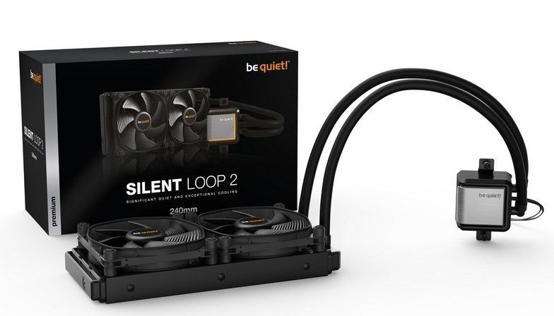 AIO Liquid Cooling be quiet! "Silent Loop 2 240mm" (16,8-38.3dB, 2x120mm, PWM, 2200RPM, RGB, 1005g.) 131621 фото