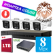 8 Megapixeli Set 4 Camere ENKI 4K Color noaptea cu microfon ENKI 8mpx KIT Imagini 1