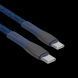 Type-C to Type-C Cable Rivacase PS6105 BL12, nylon braided, 1.2M, Blue 209129 фото 4