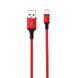 Micro-USB Cable XO, Braided NB143, 2M, Red 128759 фото 3
