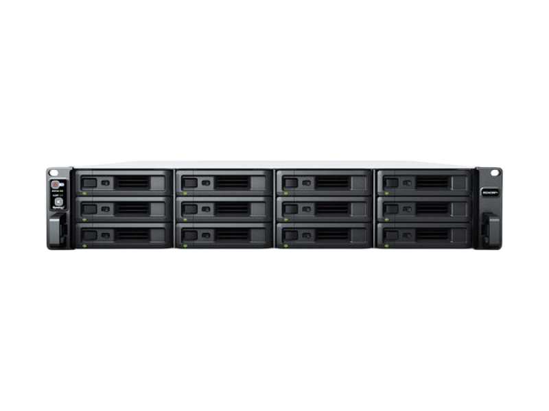 SYNOLOGY "RS2423RP+",12-bay, 4-core AMD Ryzen 3.35-3.6Ghz, 8Gb*1+1Slot, 1x10GbE, 2x1GbE, PCIe, 2xPSU 202394 фото