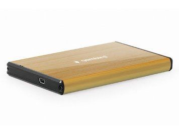 2.5" SATA HDD External Case miniUSB3.0, Aluminum Gold, Gembird "EE2-U3S-2-GL" 137129 фото
