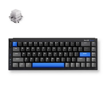 Gaming Keyboard MCHOSE Ace 68 Turbo, Hall Effect Mechanical, 65% Layout, Mount Tai Magnetic GT SW, Cyber Black 260756 фото