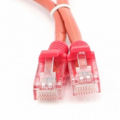 1 m, Patch Cord Red, PP12-1M/R, Cat.5E, Cablexpert, molded strain relief 50u" plugs 25375 фото