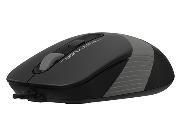 Mouse A4Tech FM10, Optical, 600-1600 dpi, 4 buttons, Ambidextrous, 4-Way Wheel, Black/Grey, USB 112655 фото