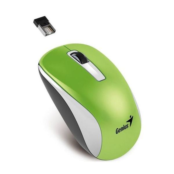 Wireless Mouse Genius NX-7010, Optical, 800-1600 dpi, 3 buttons, Ambidextrous, BlueEye, 1xAA, Green 82492 фото