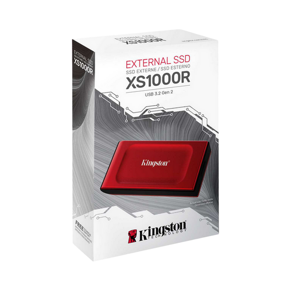 2.0TB Kingston Portable SSD XS1000 Red, USB-C 3.2 (69.5x32.6x13.5mm, 28.7g, R/W:1050/1000 MB/s) 221189 Imagini