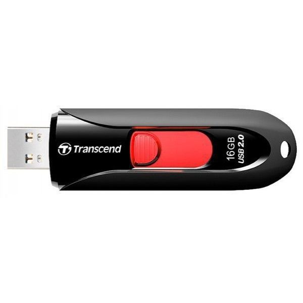 16GB USB2.0 Flash Drive Transcend "JetFlash 590", Black, Slider (R/W:18/6MB/s) 65262 фото
