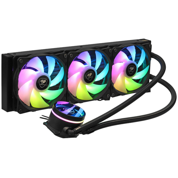 AIO Liquid Cooling Cougar "Poseidon Elite ARGB 360" (&le;33.5 dB(A), 62.53 CFM,3x120mm,ARGB,2200g) Blac 245178 Imagini