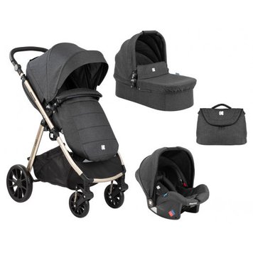 Stroller Kikka Boo 3 in 1 Ugo, Black Melange 135444 фото