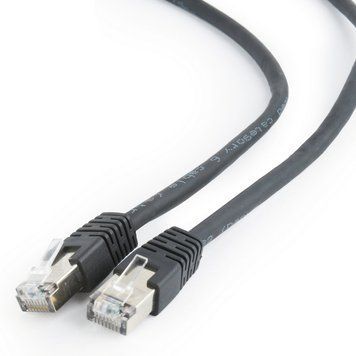 Patch Cord Cat.6/FTP, 0.5m, Black, PP6-0.5M/BK, Cablexpert 56785 фото