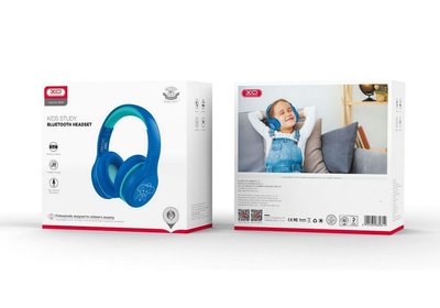 XO Bluetooth Headphones Kids, BE26 stereo, Blue 140786 фото