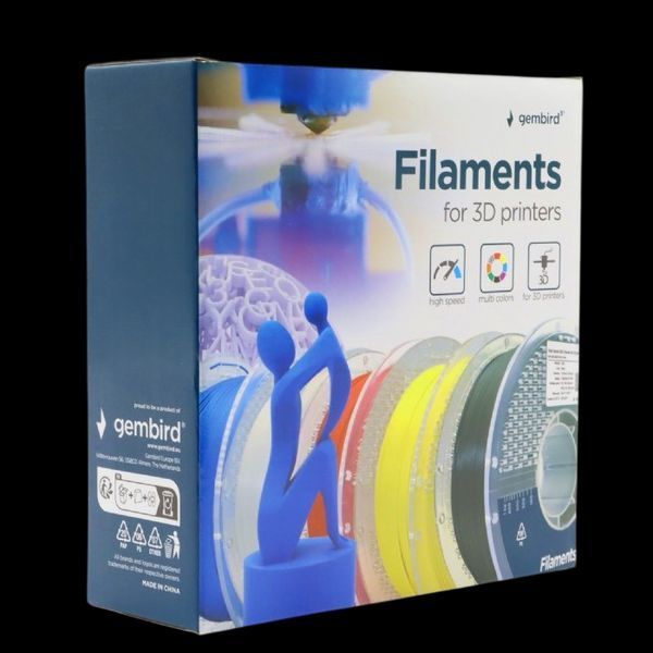 ABS 1.75 mm High Speed Filament Blue, 1 kg, Gembird, 3DP-ABS1.75HY-01-B 225581 фото