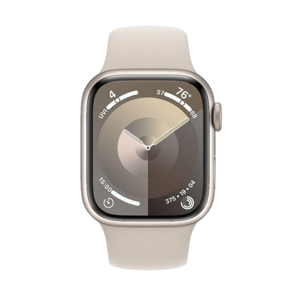 Apple Watch Series 9 GPS, 41mm Starlight Aluminium Case with Starlight Sport Band - S/M,MR8T3 210841 фото