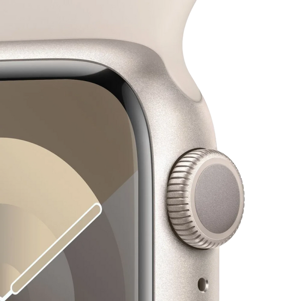 Apple Watch Series 9 GPS, 41mm Starlight Aluminium Case with Starlight Sport Band - S/M,MR8T3 210841 фото