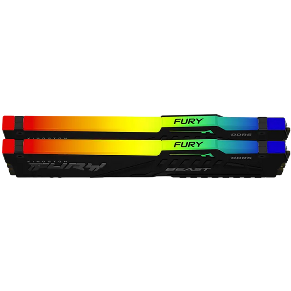 16GB DDR5-6000MHz Kingston FURY Beast RGB (Kit of 2x8GB) (KF560C30BBEAK2-16), CL30-36-36, 1.4V, AMD 227048 фото