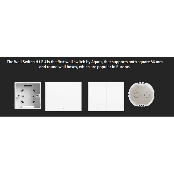 Aqara H1 Smart Wall Switch (With Neutral, Double Rocker) 216191 Imagini