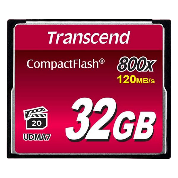 .32GB CompactFlash Card, Hi-Speed 800X, Transcend "TS32GCF800" (R/W: 120/60MB/s) 66474 Imagini