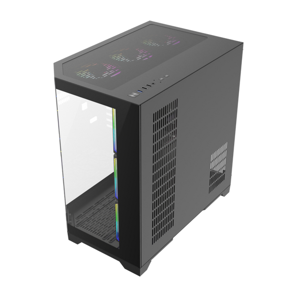 Case ATX GAMEMAX HYPE-A , w/o PSU, 0.5mm, 4x120mm ARGB Ventilators, ARGB Hub, Front&Side Tempered Glass, D 224523 Imagini
