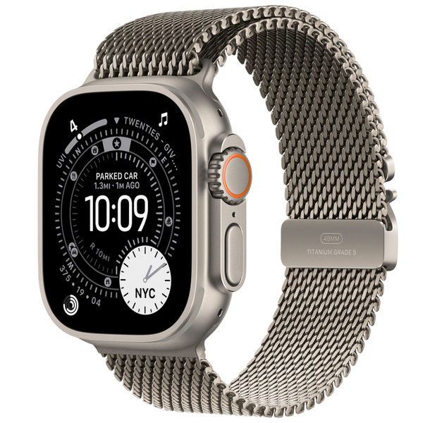 Ceas inteligent Apple Watch Ultra 3 GPS + Cellular, 49mm Natural Titanium Case with Natural Titanium Milanese Loop - 240340 Imagini